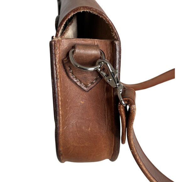 Jagger Vintage Brown Leather Saddlebag Purse With Adjustable Strap & Unique - Picture 3 of 10